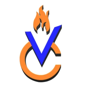 A blue and orange logo is shown on top of a black background.